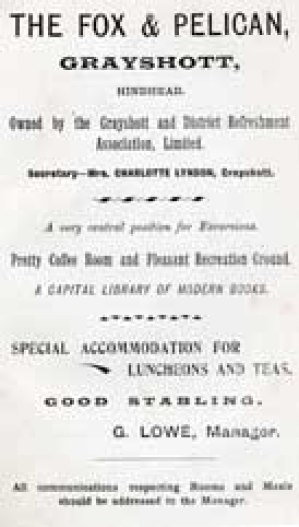 Advert Haslemere & Hindhead Guide 1901.